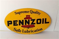 Metal DBL. Sided Pennzoil Sign 17" Long