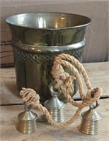 Indian Brass Bells & Planter