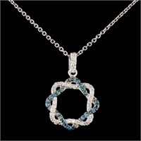 0.26ctw Colorful Diamond Pendant in 14K Gold