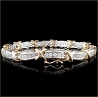 14K Two-Tone Bracelet w/ 2.68ct Diamonds