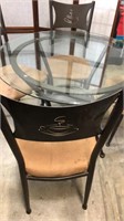 Coffee Themed Glass Top Dinette Set