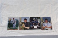 (4) AUTHENTIC AUTOGRAPHED BASEBALL CARDS