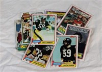 (9) ASSORTED FOOTBALL CARDS 1980s