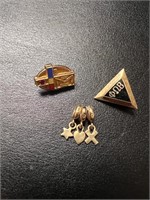 10K GOLD PINS LOT TOTAL 6.3G