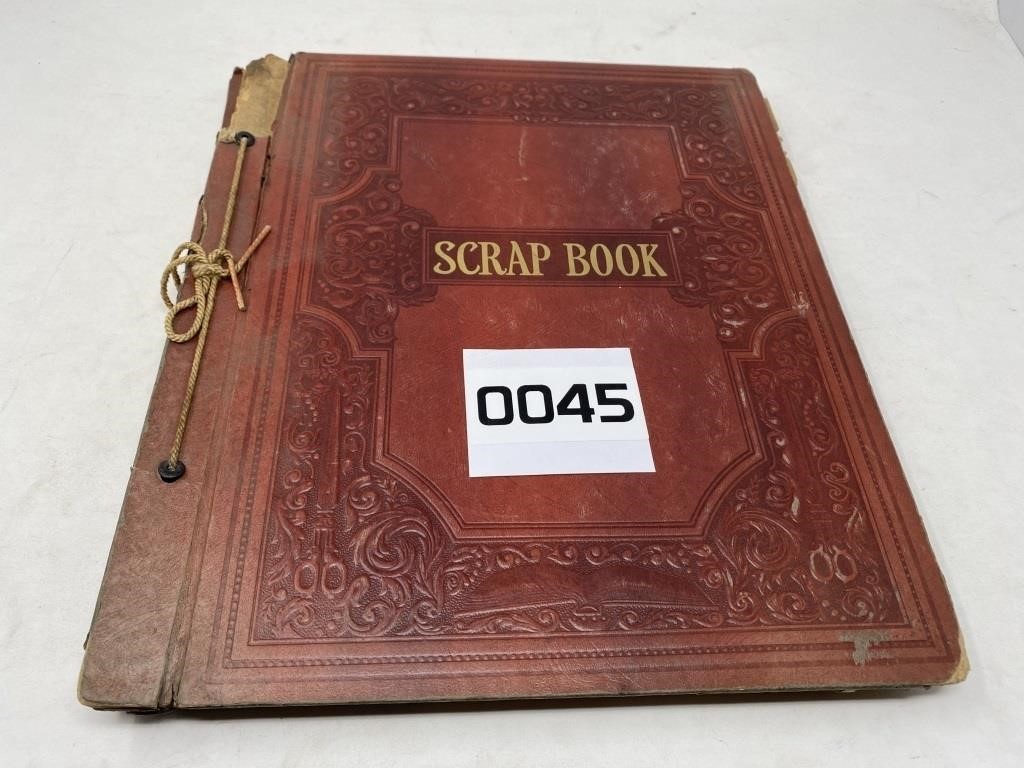 Packed vintage scrap book