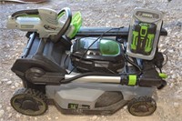 EGO Power Lawn Mower w/Battery/Charger, hedgetrimr