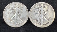 1941-P&D Silver Walking Liberty Half Dollars (2