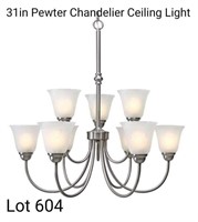 31 inch Pewter Chandelier Ceiling Light