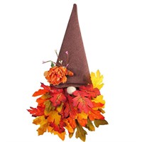 20in Fall Gnome Wreath for Front Door with Maple L