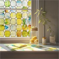 Add.Heres 3D Stained Glass Window Film, Decorative