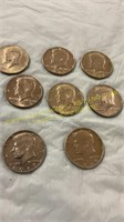8 '67-'69 Kennedy Silver Half Dollars