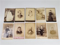 10) ANTIQUE CABINET CARD PHOTOGRAPHS