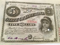 Rare: COLLECTION OF  Genuine 1875  BABY BONDS