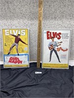 2 Metal Elvis Signs