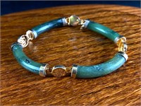 Gold-Plated Jade Bracelet