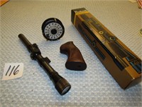 MARLIN FLY REEL , PISTOL GRIPS, BUSHNELL RIFLE