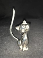 3.75 “ VINTAGE METAL CAT RING HOLDER