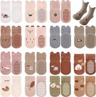 *NEW *15 Pairs Toddler Non Slip Socks-M