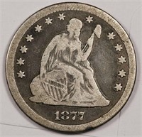 1877 Carson City Seated Liberty Quarter