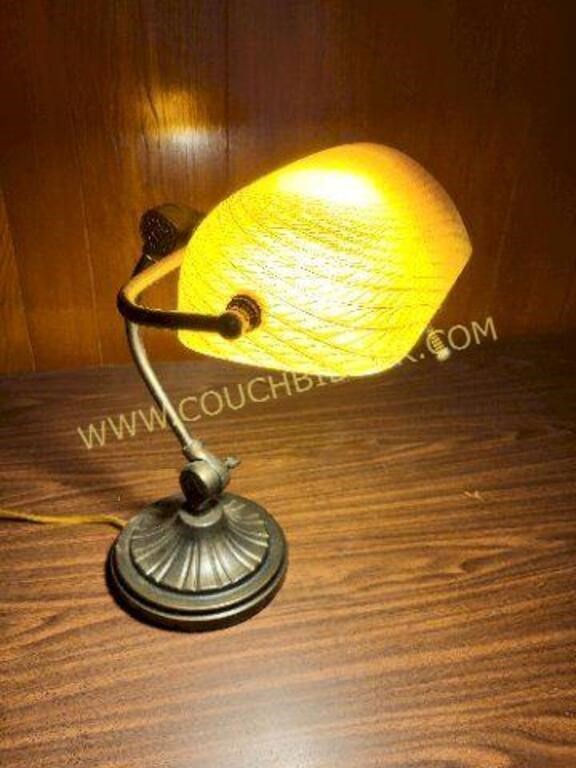 Adjustable Brass Banker's Lamp