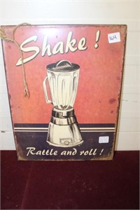 Shake Rattle & Roll Tin Sign