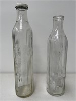 2 x CALTEX 1 Quart Oil Bottles Inc (Australasian)