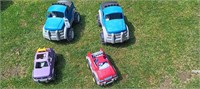 WL 4pc toy trucks little tikes 2 large blue