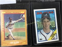 2- 1988 TOM GLAVINE ROOKIE CARDS