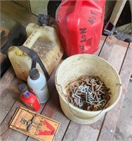 Fuel cans and chain lot
