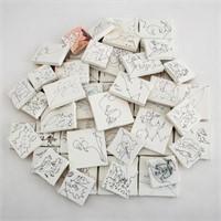 Eva Bouzard-Hui Group of Abstract Ink Sketches, 53