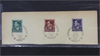 Germany Stamps on piece, canceled 4/20/1944 in Kra