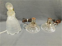 Vintage Table Lamps Figural lamp, 8" T, 4" W. A
