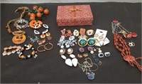 Box Assorted Costume Jewelry,  Halloween Jewelry