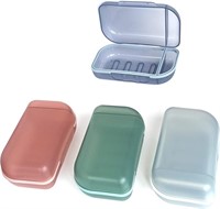 (N) Soap Dish with Lid, 4-Pack Portable Travel Soa