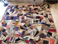 Crazy patchwork quilt, rough, 72x68