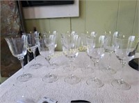 Water Wine crystal lily of the valley 10 glasses