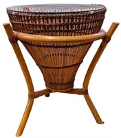 Fish Trap Bamboo Side Table