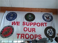 Support our troops flag 36x54
