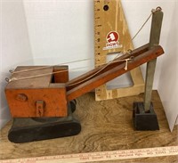 Wooden toy steam shovel