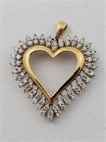 10K Gold Heart Pendant