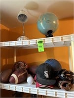 Contents of 2 Shelves includes Basketballs,
