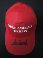 DONALD TRUMP SIGNED RED CAMPAIGN HAT COA