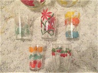 Juice Pitcher & Printed Glasses