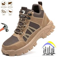 (Size 9)Ecetana Steel Toe Boots Men Industrial Con