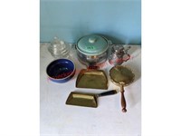 Covered Dish, Covered Candy, Mug, Brass