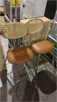 Cane backed bar stools 2 x bid