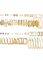 (New) 36 Pairs Gold Earrings Set for Women Girls,