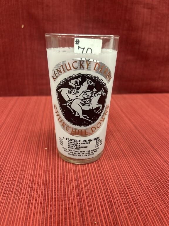 1966 Official Kentucky Derby Mint Julep Glass