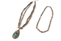 Old pawn silver beaded necklaces - 2