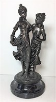 Cast Bronze Female Pair Sculpture